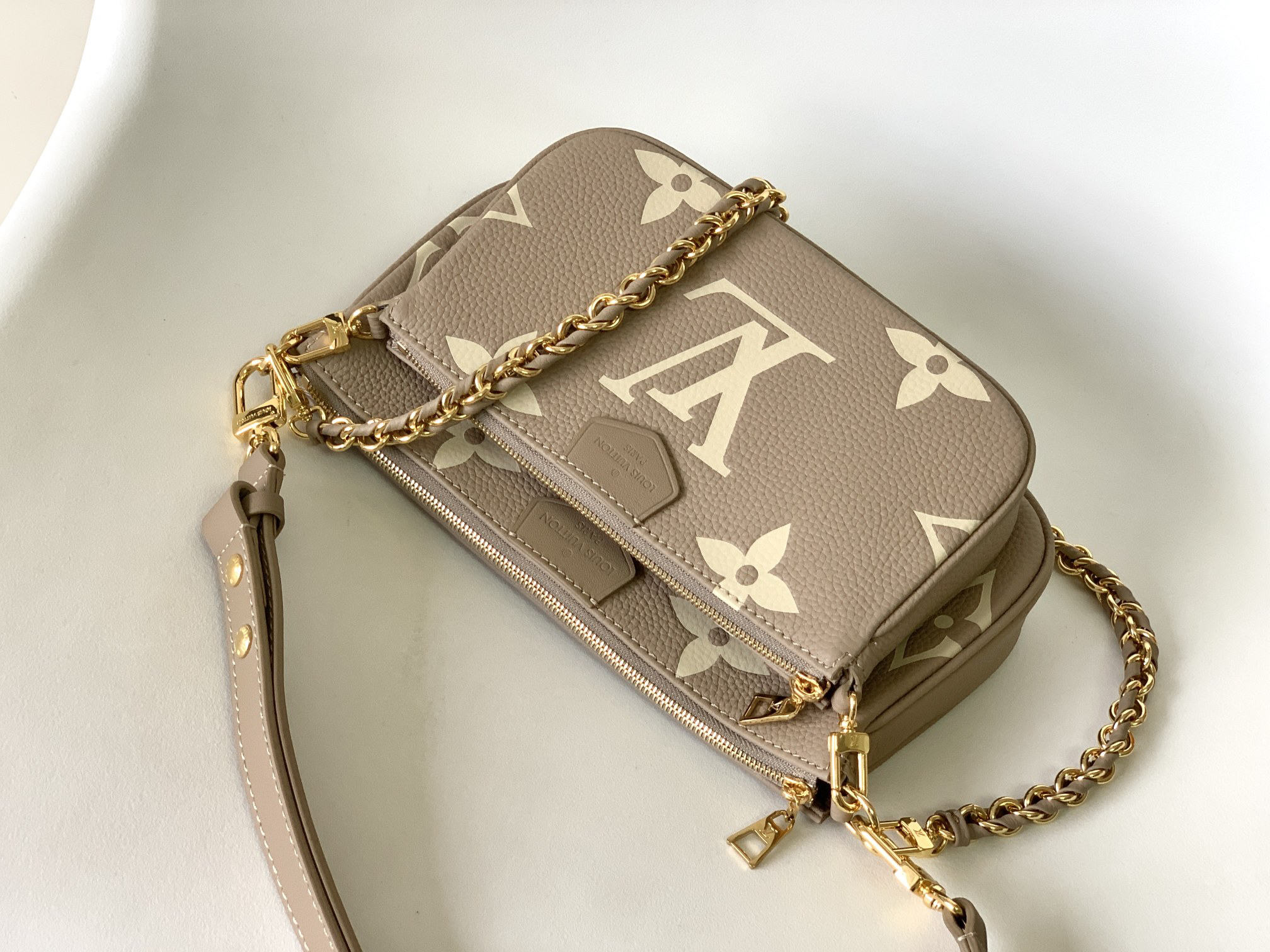 Designer Monogram Multi Pochette Accessoires Crossbody Brown Bag - Gorchic - $108.99