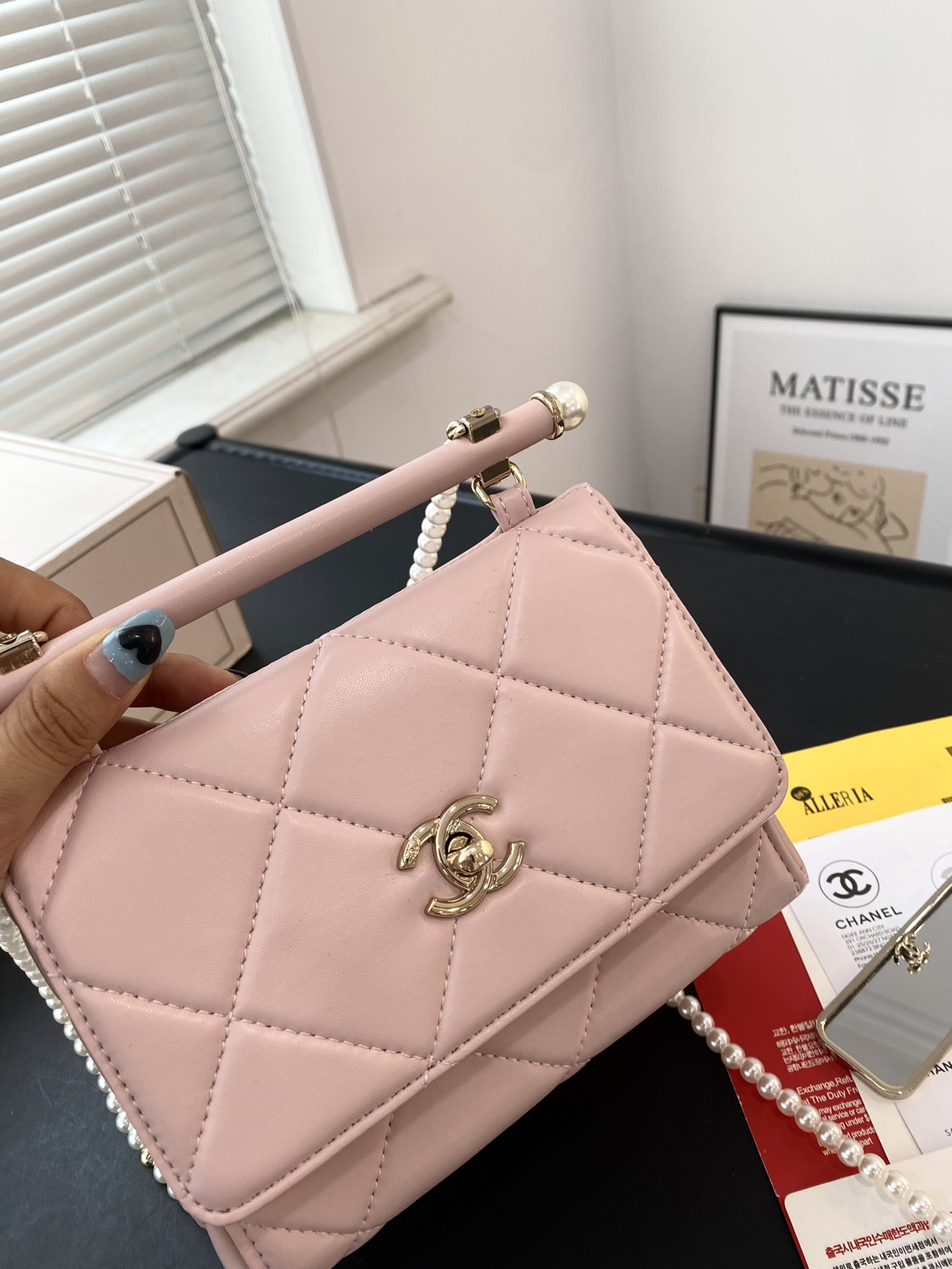 CC Inspired Mini Flap Bag with Top Handle-Pink - Bag - Gorchic - $135.99