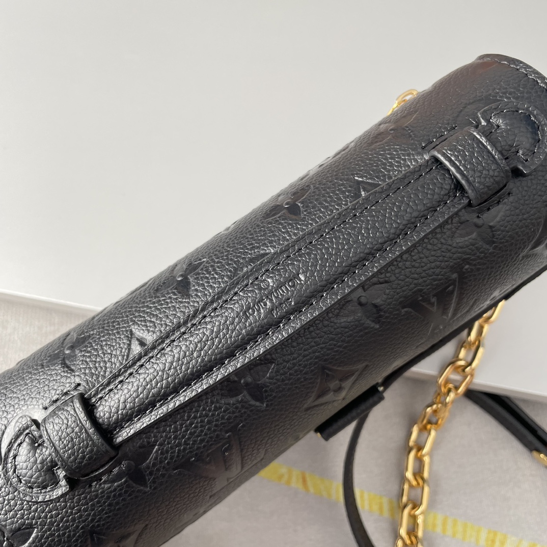 Designer Monogram Empreinte Monogram Leather Black Pochette Métis East West - Bag - Gorchic - $124.99