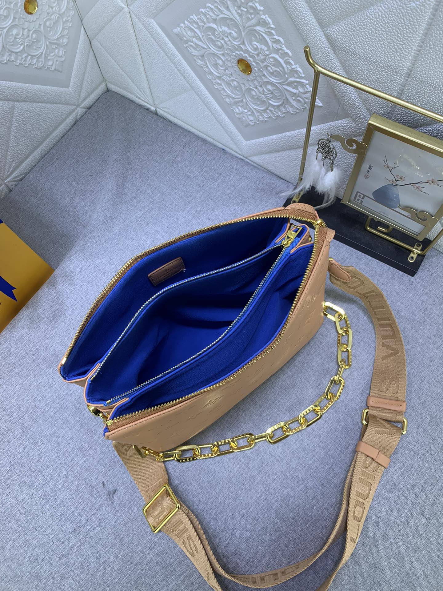 Designer Monogram Coussin PM Brown Small Handbag - Gorchic - $128.99