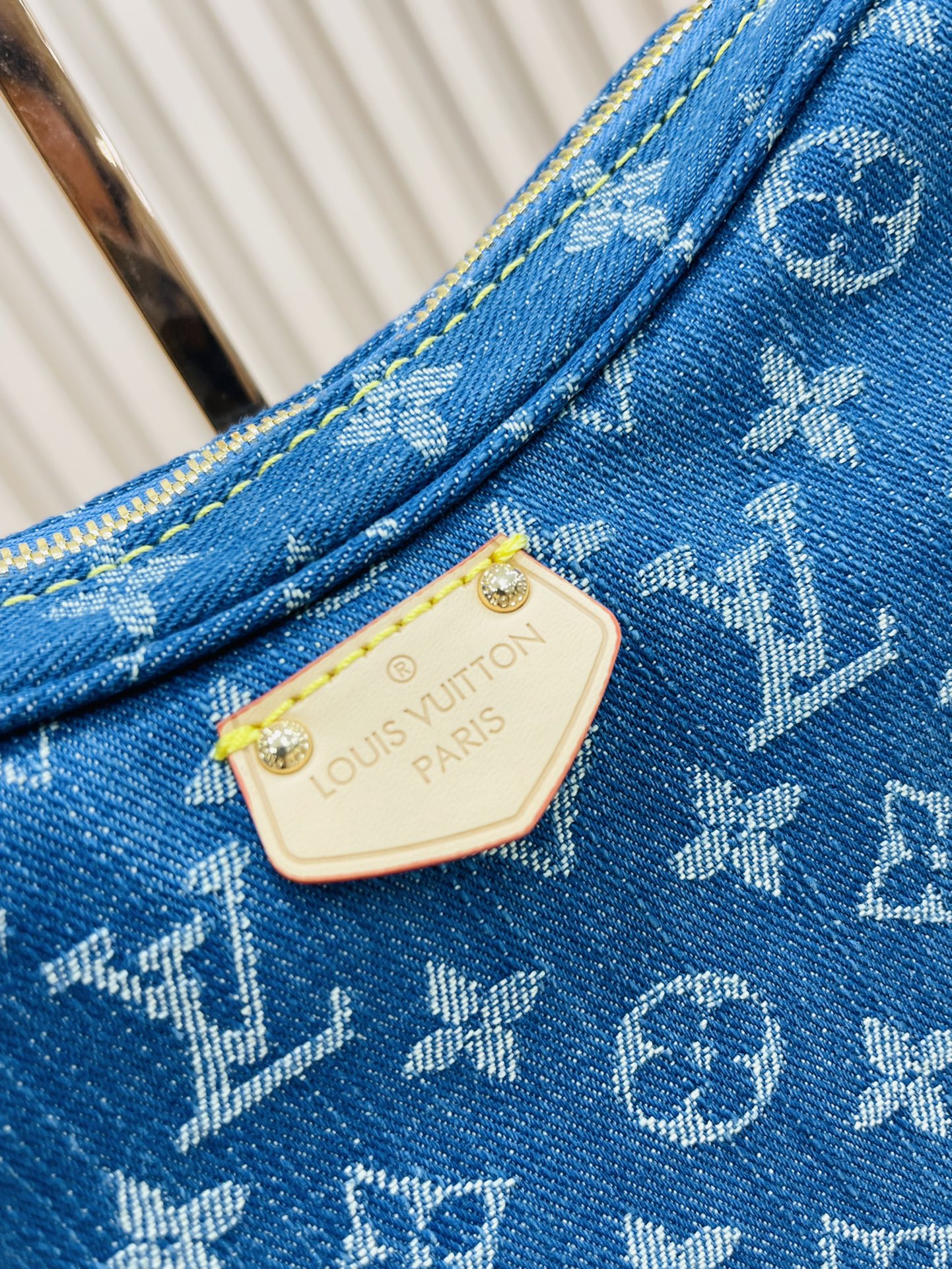 Designer Monogram New  Remix Croissant Denim MM Bag - Gorchic - $131.99