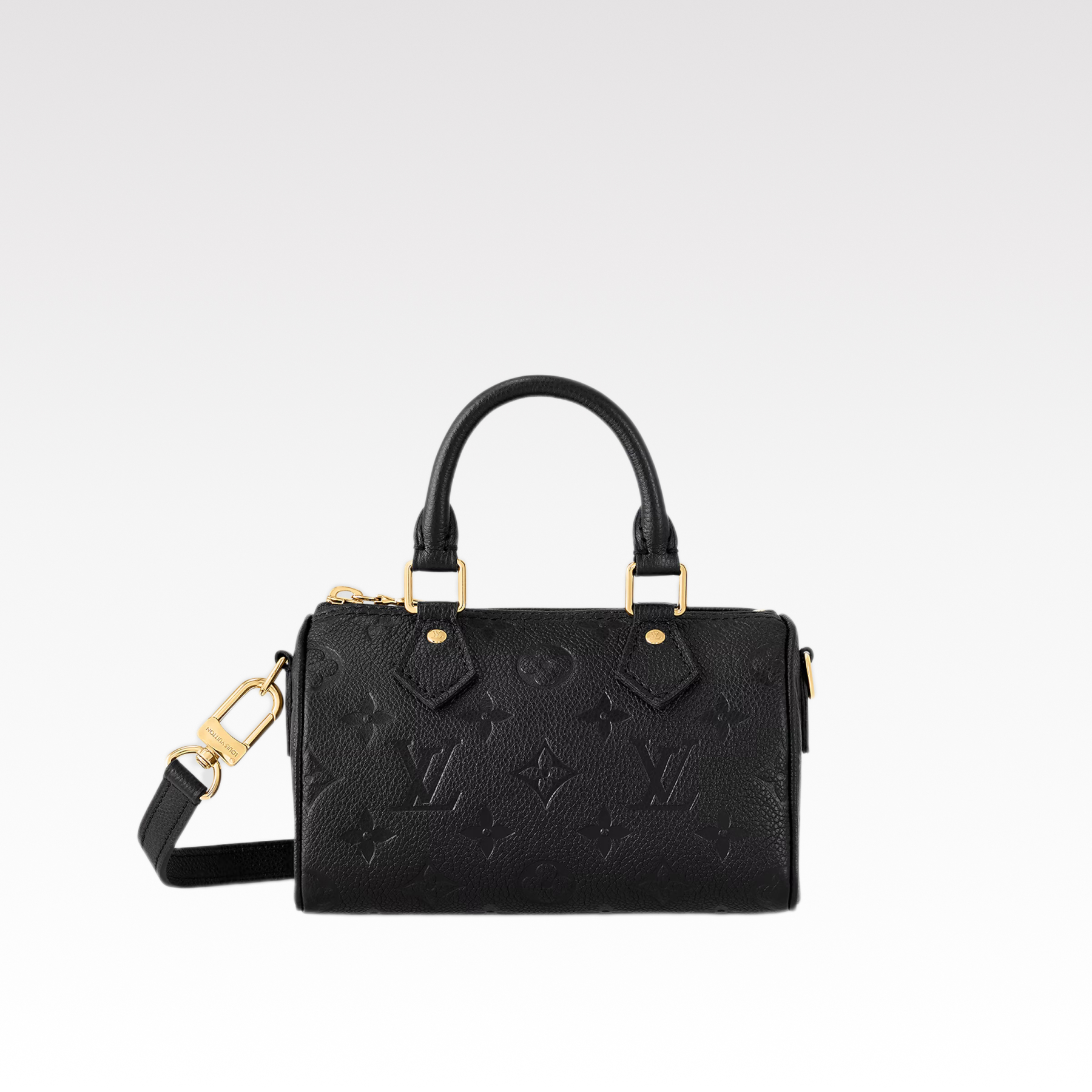 Designer Monogram Empreinte Monogram Leather Black Nano Speedy- Bag - Gorchic - $119.99