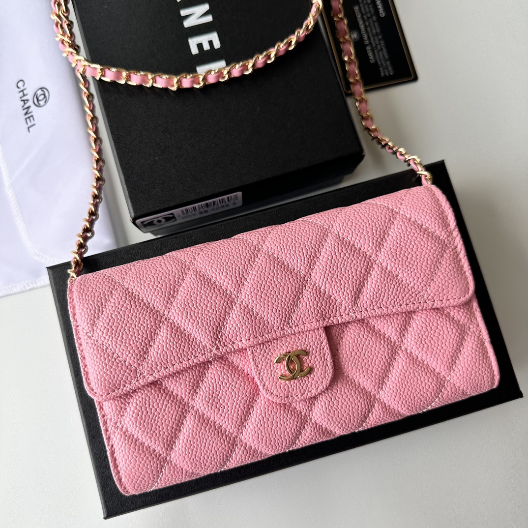 CC Inspired 23 Wallet on Chain- Light Pink Bag - Gorchic - $98.99