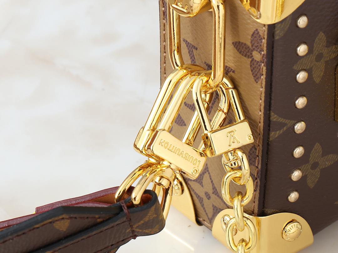 Designer Monogram Slim Trunk Monogram Canvas Bag - Gorchic - $122.99