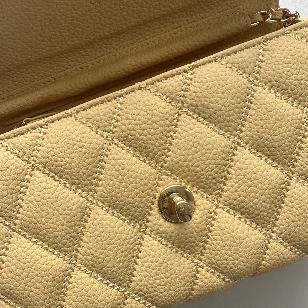 CC Inspired Chain Shoulder Crossbody Small Bag - Yellow Bag - Gorchic - $101.99