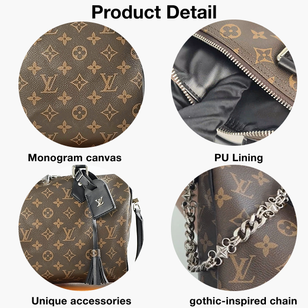 Designer Monogram Speedy Soft 30 Boho Black Handbag - Gorchic - $144.99