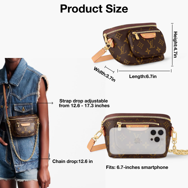 Designer Monogram Mini Bumbag Bag - Gorchic - $108.99