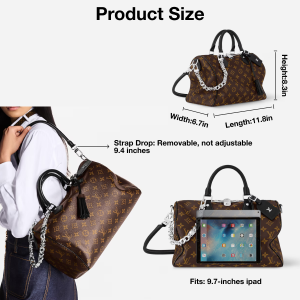 Designer Monogram Speedy Soft 30 Boho Black Handbag - Gorchic - $144.99