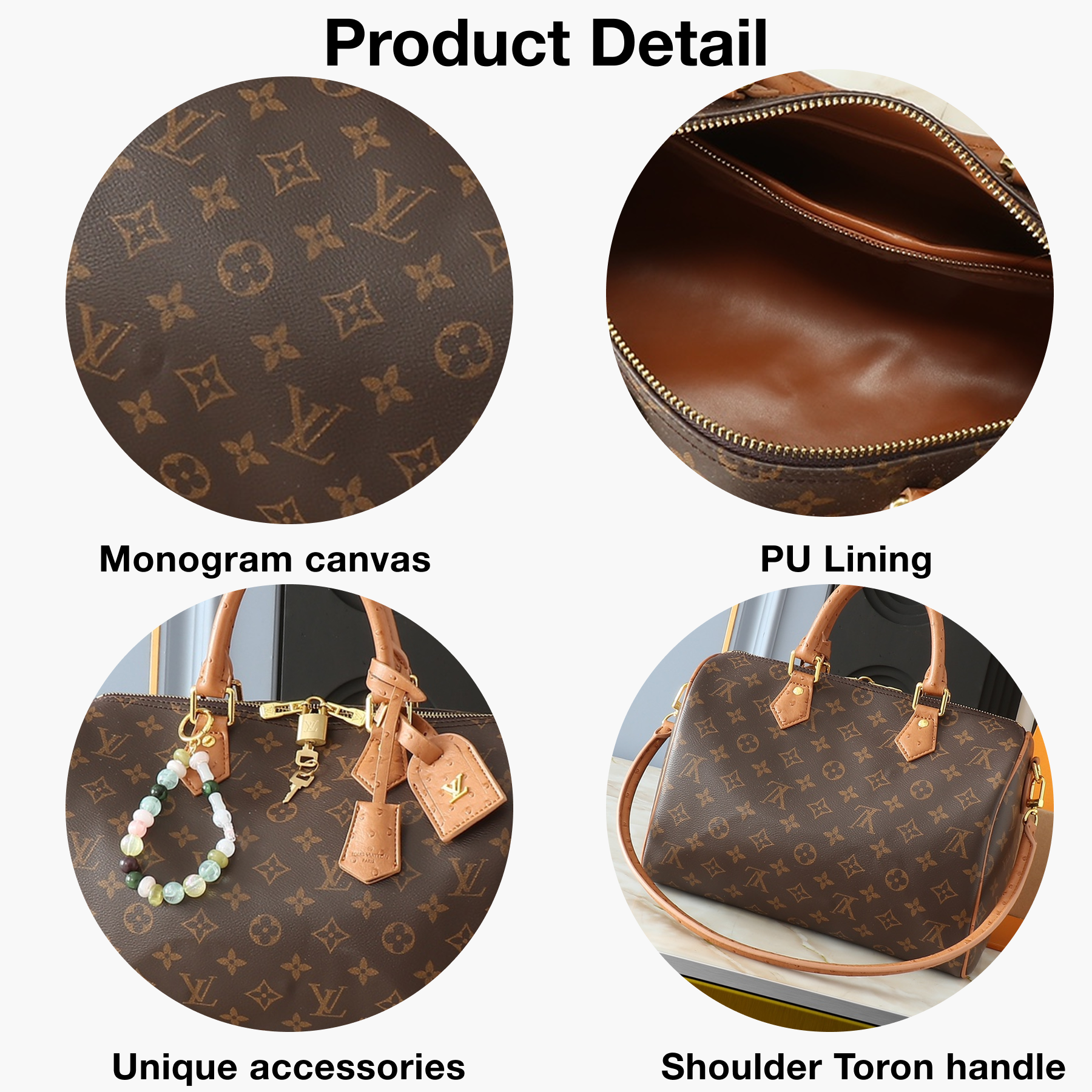 Designer Monogram Speedy Soft 30 Boho Khaki Handbag - Gorchic - $144.99