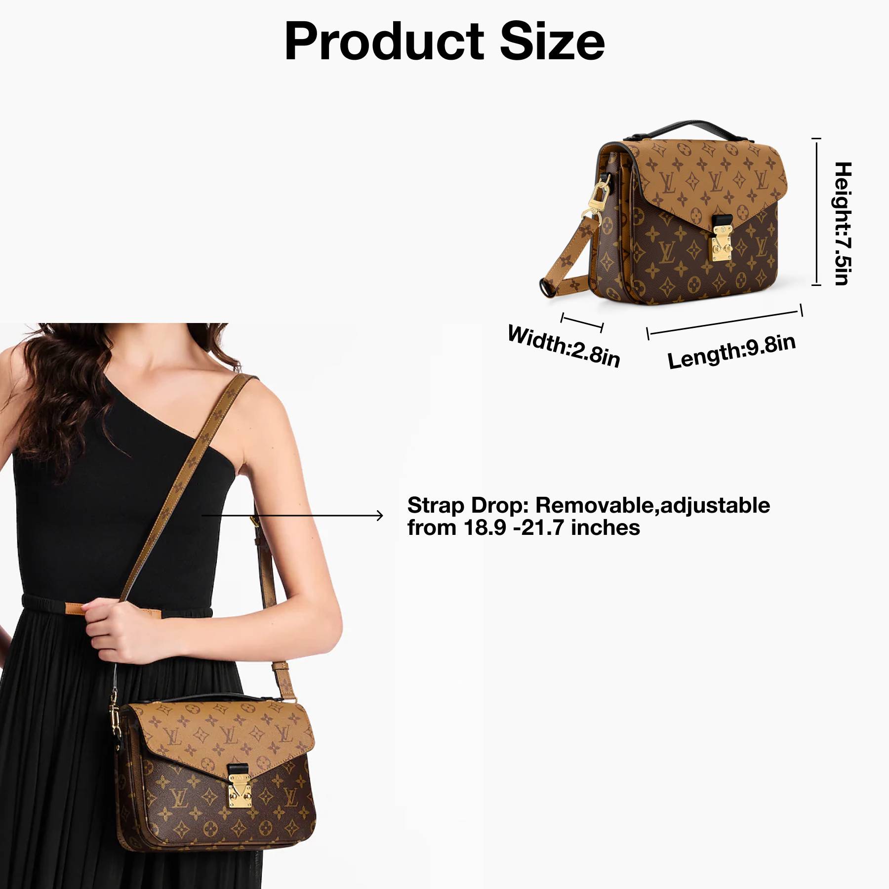 Designer Monogram Pochette Métis Handbag - Gorchic - $117.99