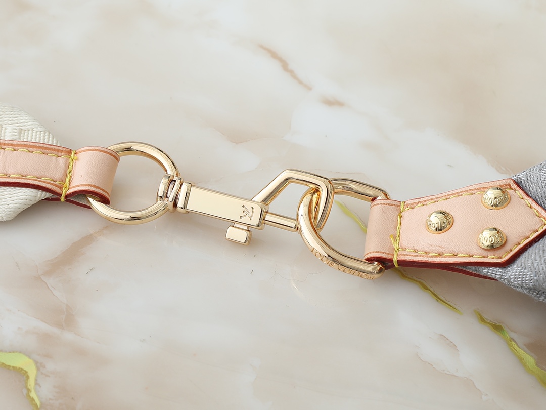 Designer High Rise Belt Bag Monogram Jacquard Leather - Grey Denim - Gorchic - $120.99