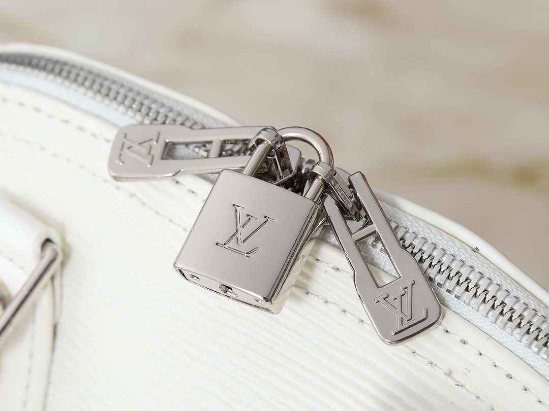 Designer Alma BB Epi grained cowhide leather - Quartz - Gorchic - $130.99