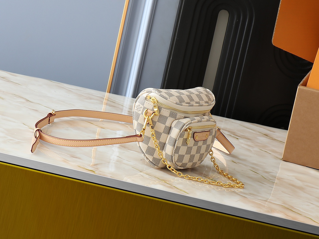 Designer Damier Azur Mini Bumbag - Bag - Gorchic - $107.99