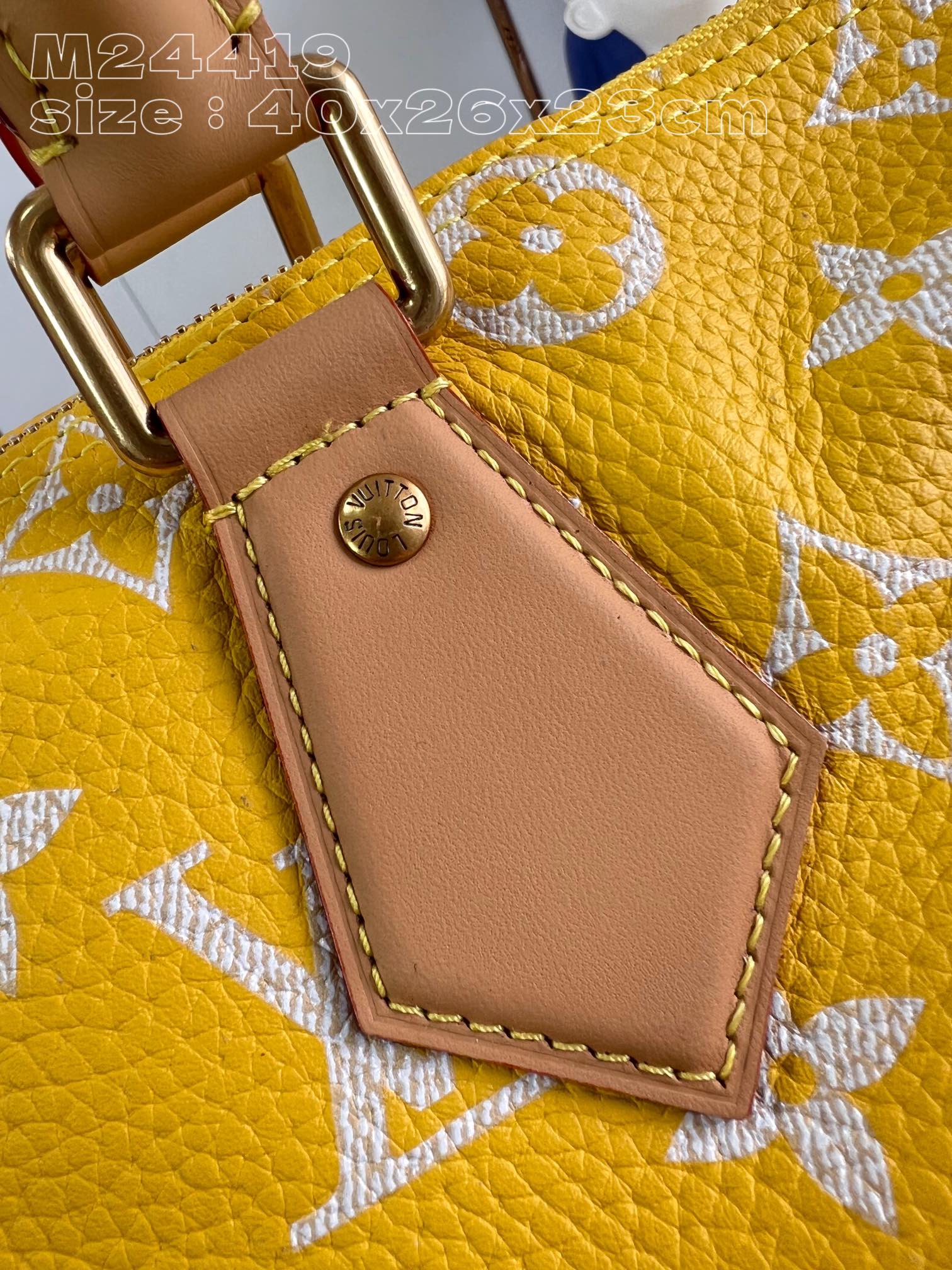 Designer Speedy P9 Bandoulière 40  Jaune Mat - Bag - Gorchic - $141.99