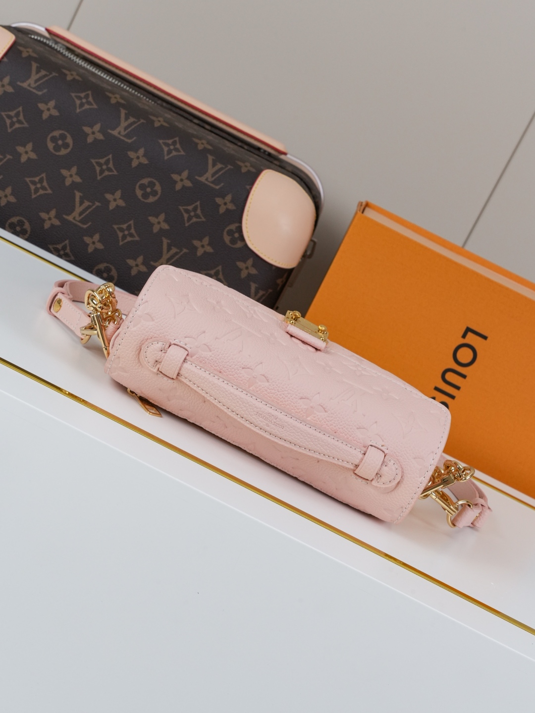 Designer Pochette Métis East West Embossed Soft Grain Cowhide - Pink - Gorchic - $116.99