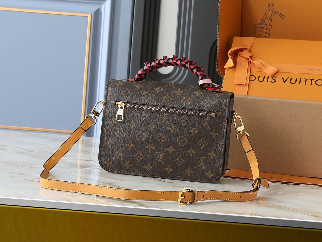 Designer Braided Pochette Metis Safran Bag - Black - Gorchic - $132.99