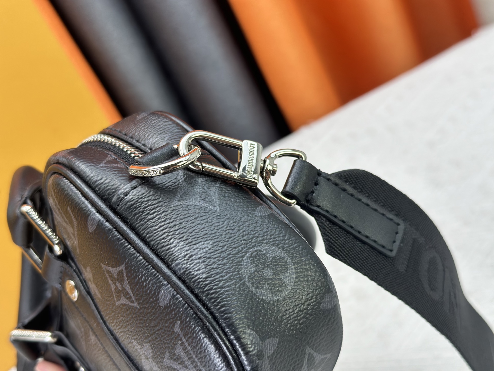 Designer Nano Porte Documents Voyage Monogram Eclipse coated canvas - Black - Gorchic - $116.99