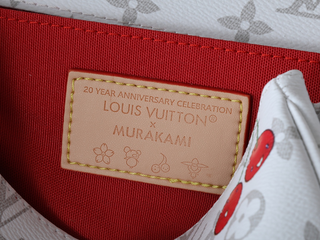 Designer LV x TM POCHETTE MÉTIS EAST WEST Bag Monogram Cherry coated canvas - White - Gorchic - $125.99