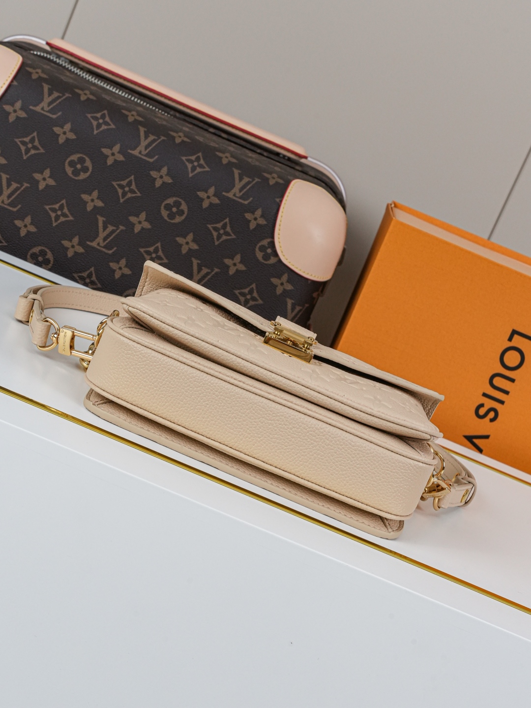 Designer Pochette Métis East West Grained Cowhide Leather - Sand - Gorchic - $116.99