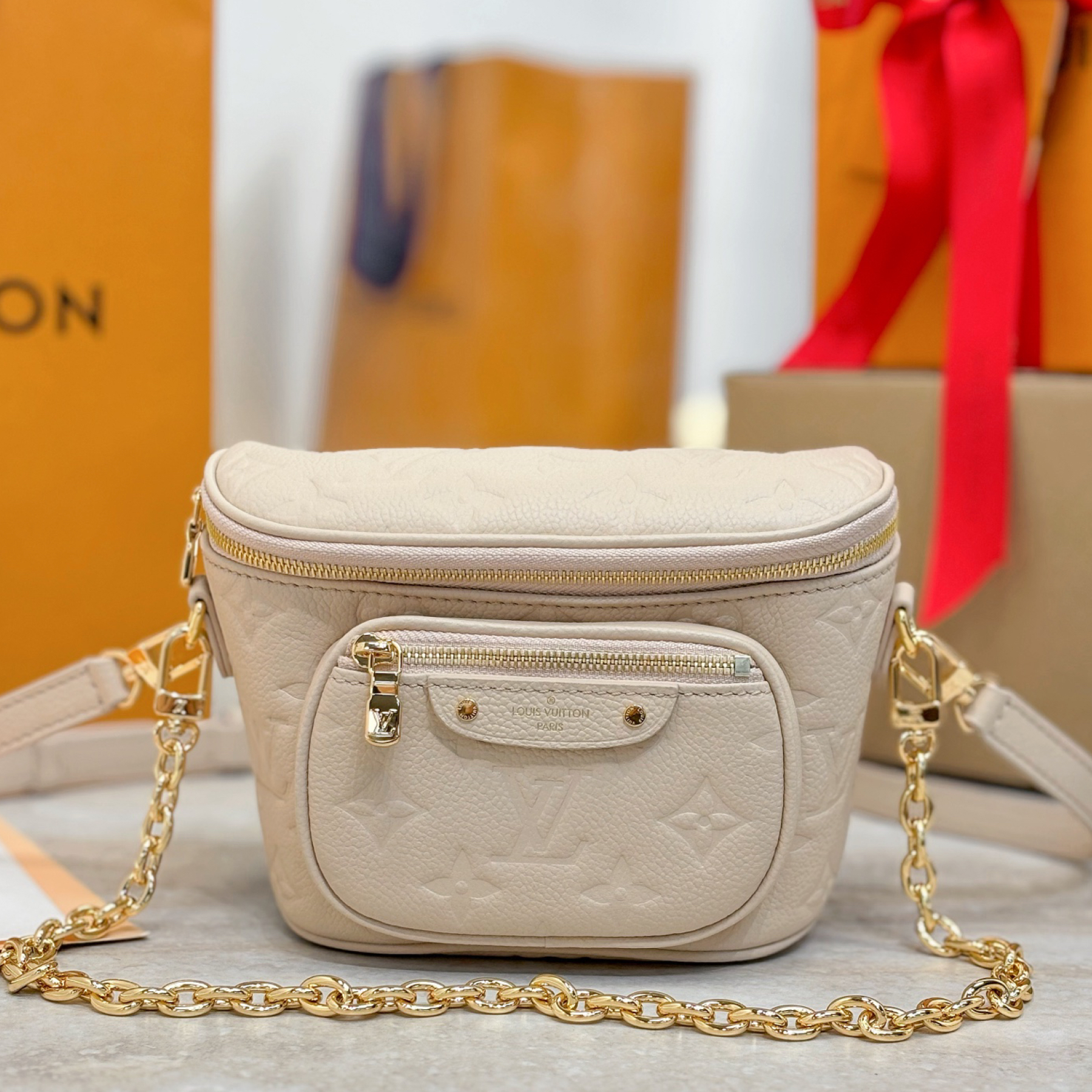 Designer Empreinte Monogram Leather Cream Mini Bumbag - Bag - Gorchic - $107.99