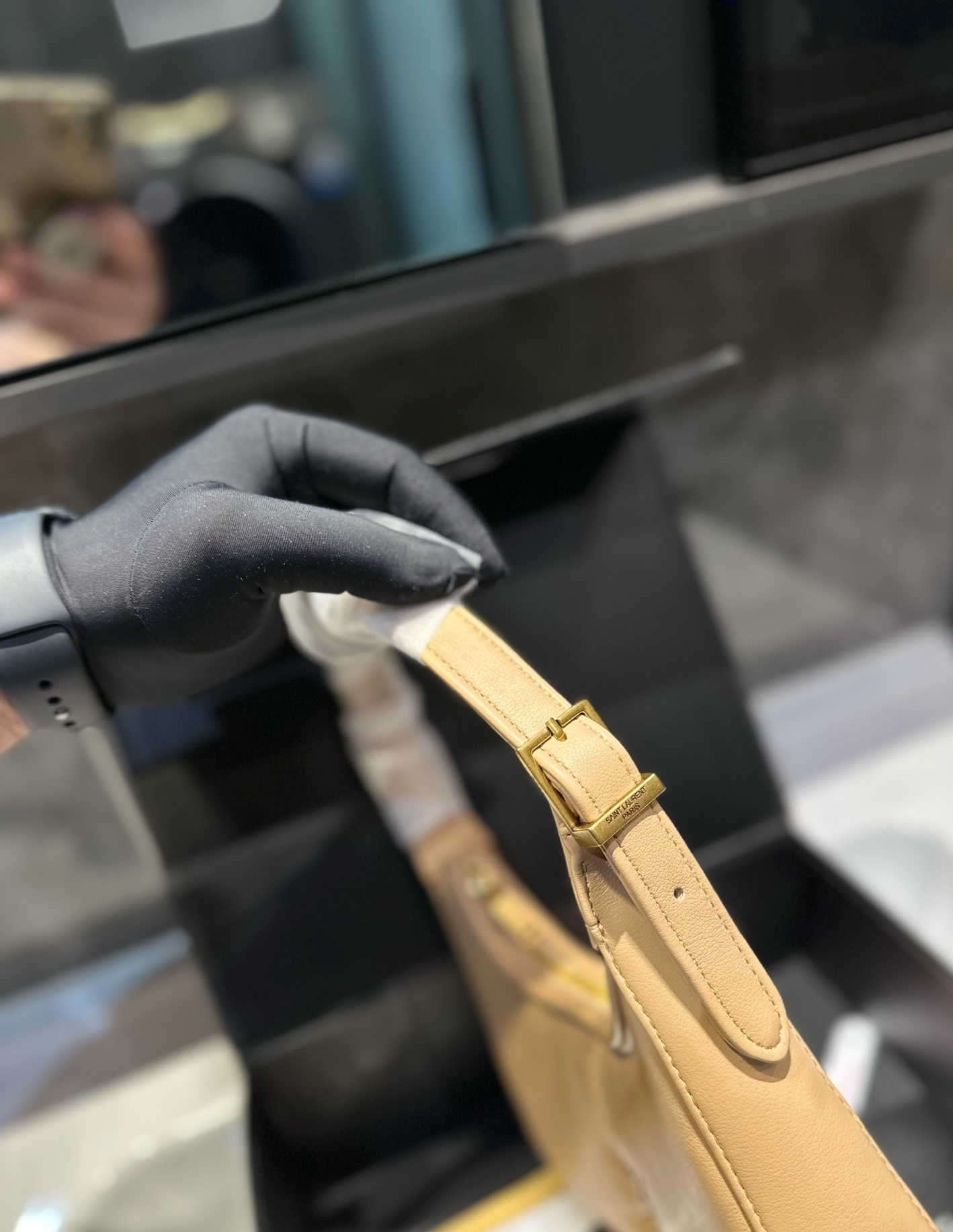 Lady Designer Calypso Mini Hobo Lambskin Bag - Apricot - Gorchic - $116.99