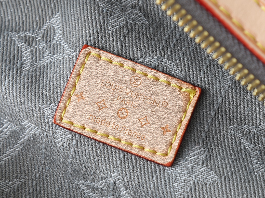 Designer High Rise Belt Bag Monogram Jacquard Leather - Grey Denim - Gorchic - $120.99