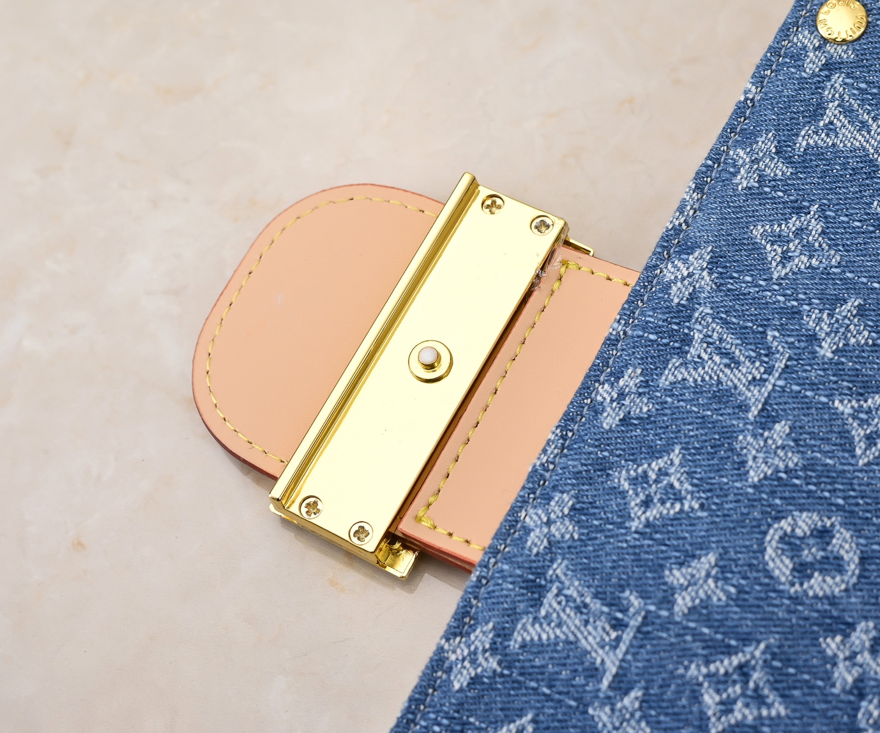 Designer Dauphine Soft GM Monogram denim - Denim Blue - Gorchic - $144.99