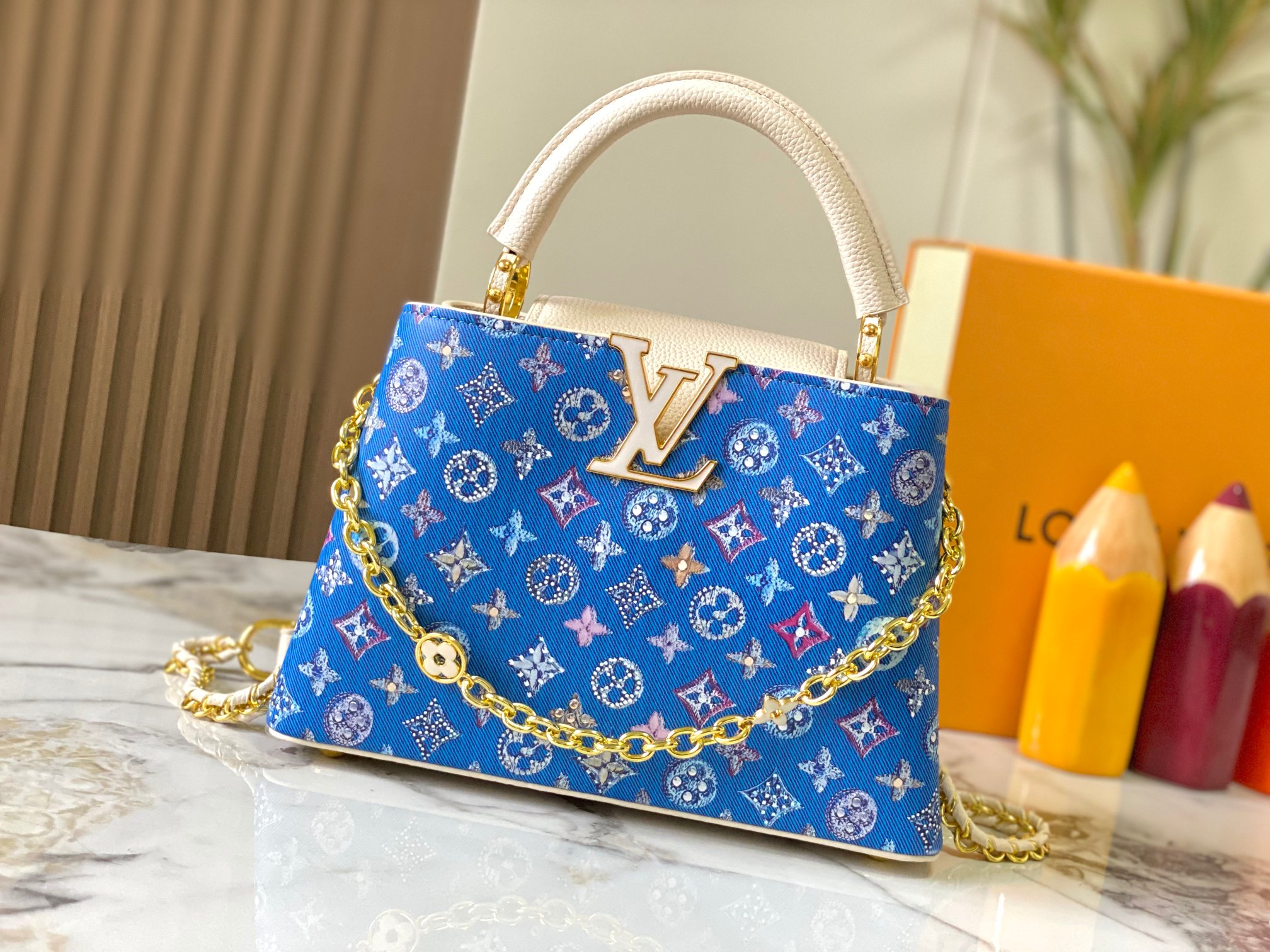 Designer Capucines Taurillon Leather, Rose Ballerine - Bag - Gorchic - $142.99