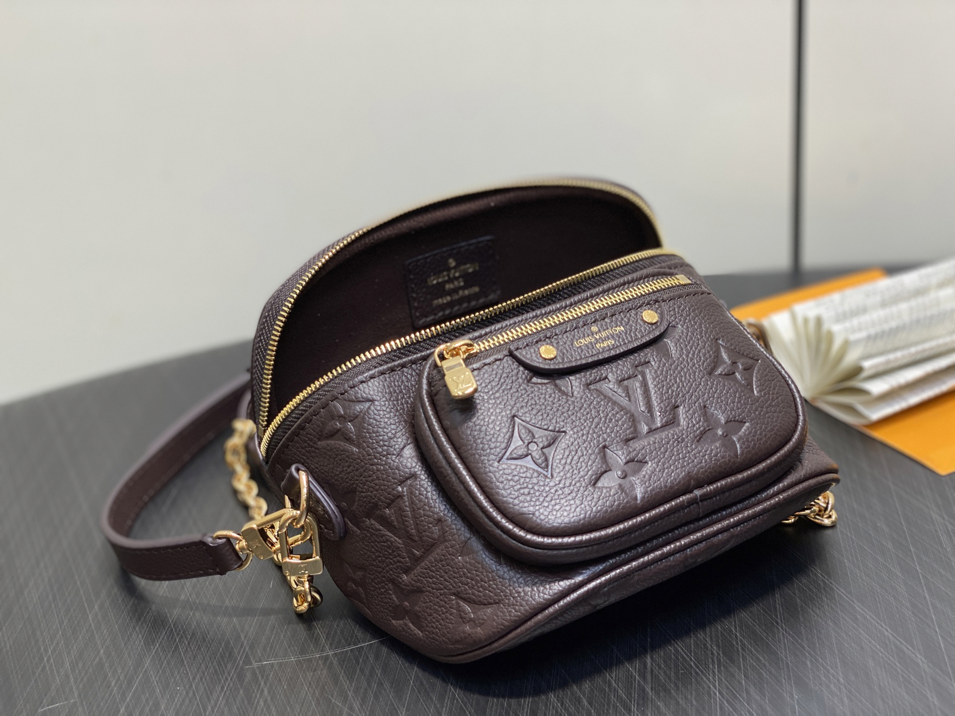 Designer Empreinte Monogram Leather Chocolate Mini Bumbag - Bag - Gorchic - $107.99