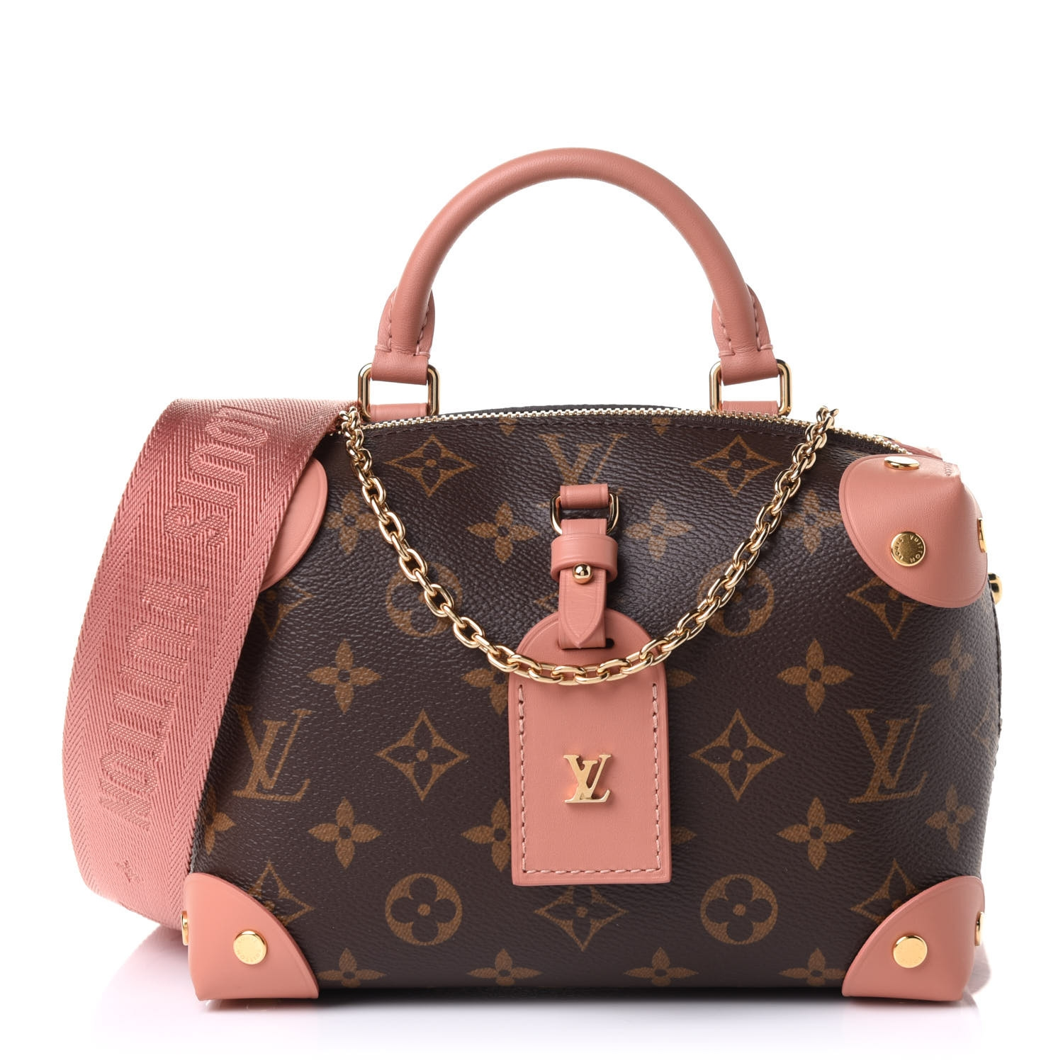 Designer Monogram Petite Malle Souple - Peach - Gorchic - $118.99