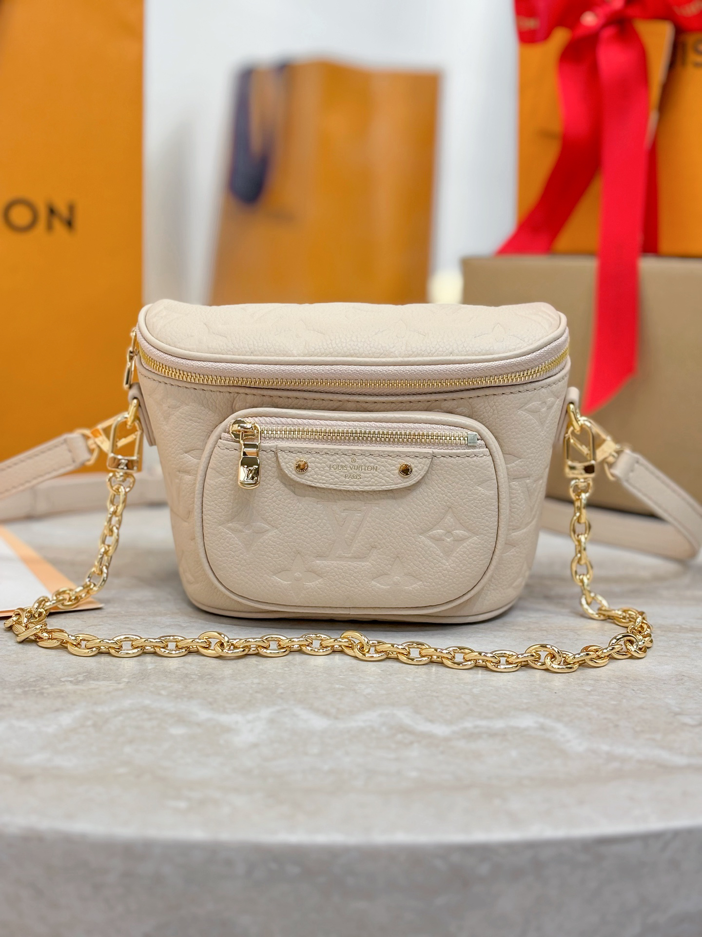 Designer Empreinte Monogram Leather Cream Mini Bumbag - Bag - Gorchic - $107.99