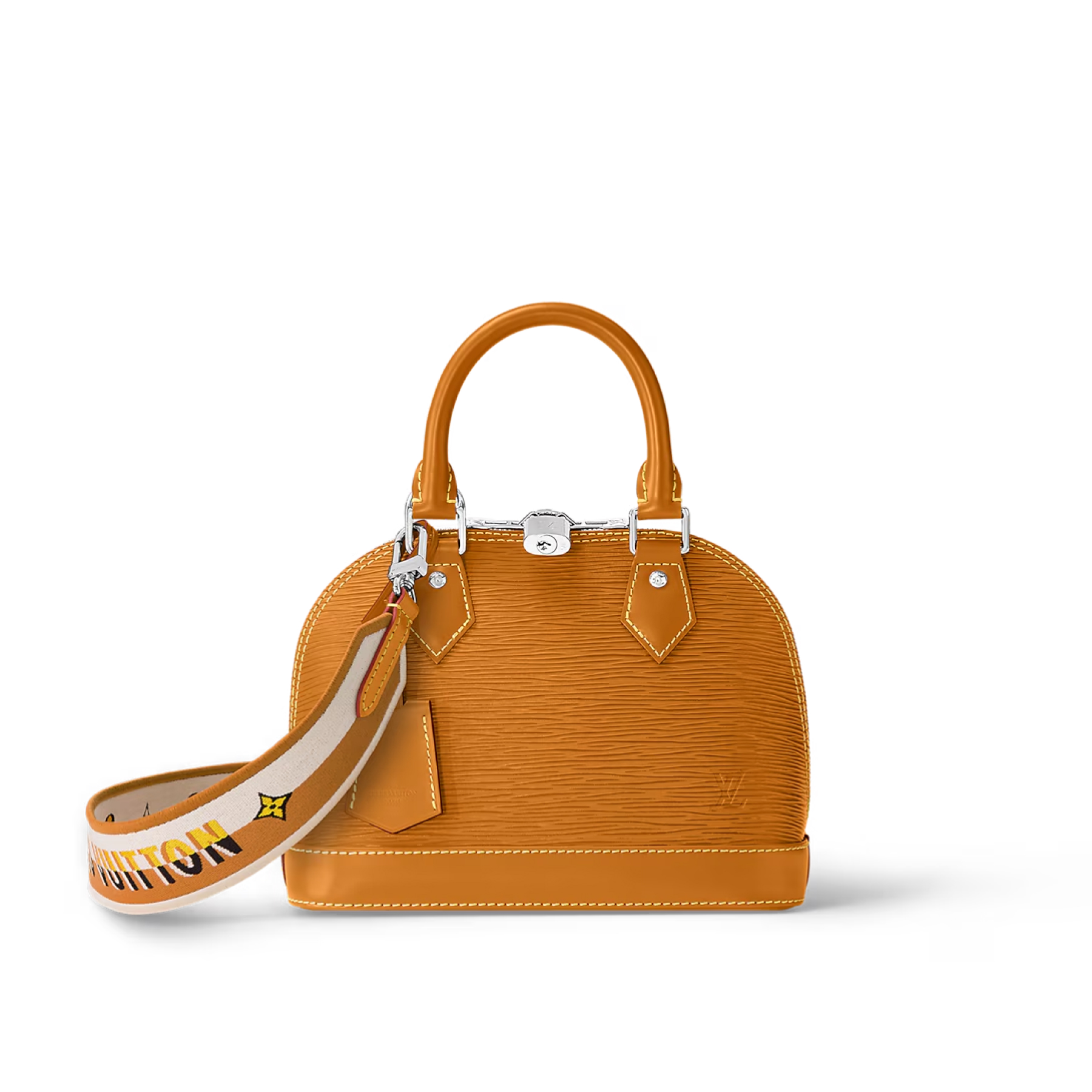 Designer Alma BB Epi grained cowhide leather - Gold Miel - Gorchic - $130.99