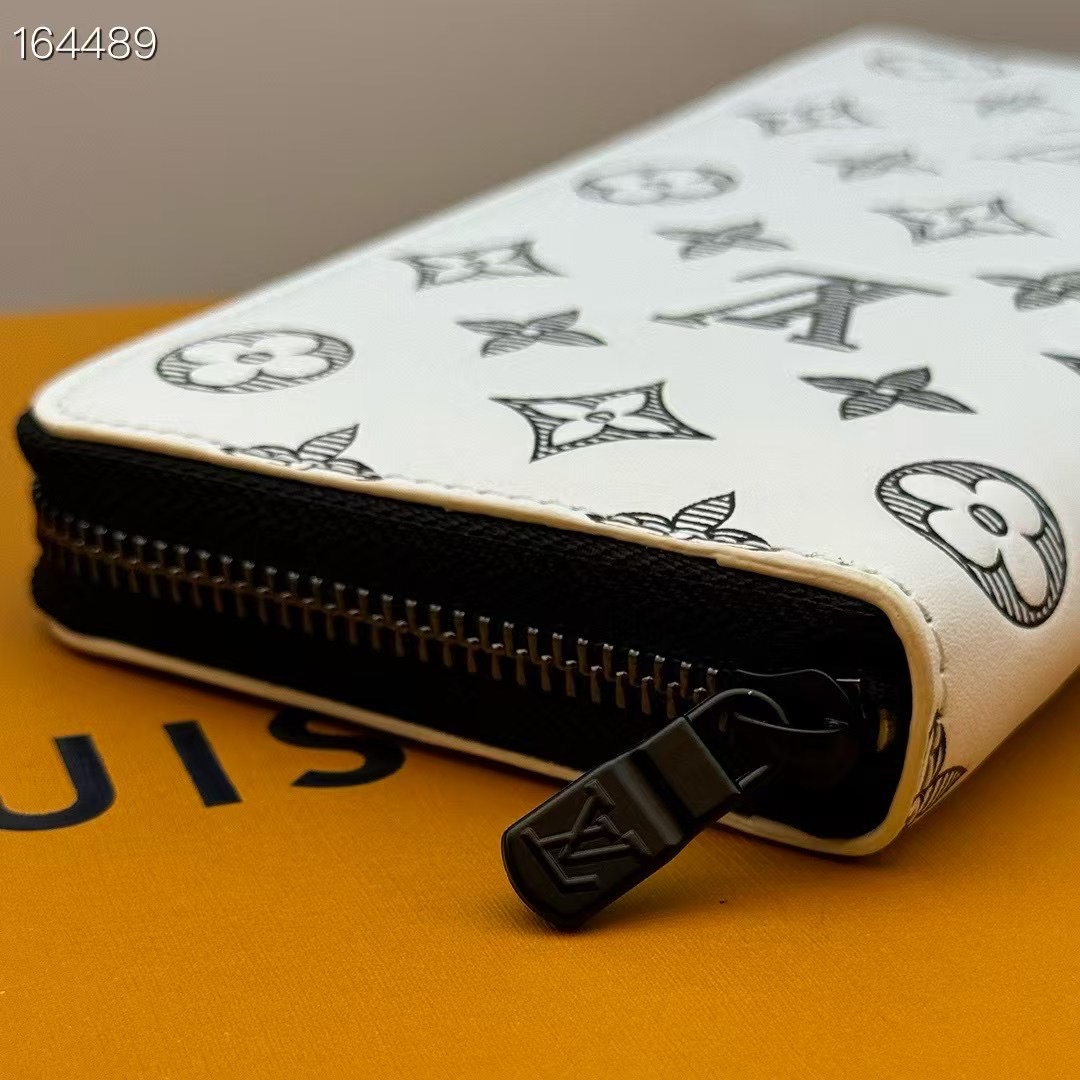 Designer Zippy Wallet Vertical Long White - Gorchic - $93.99