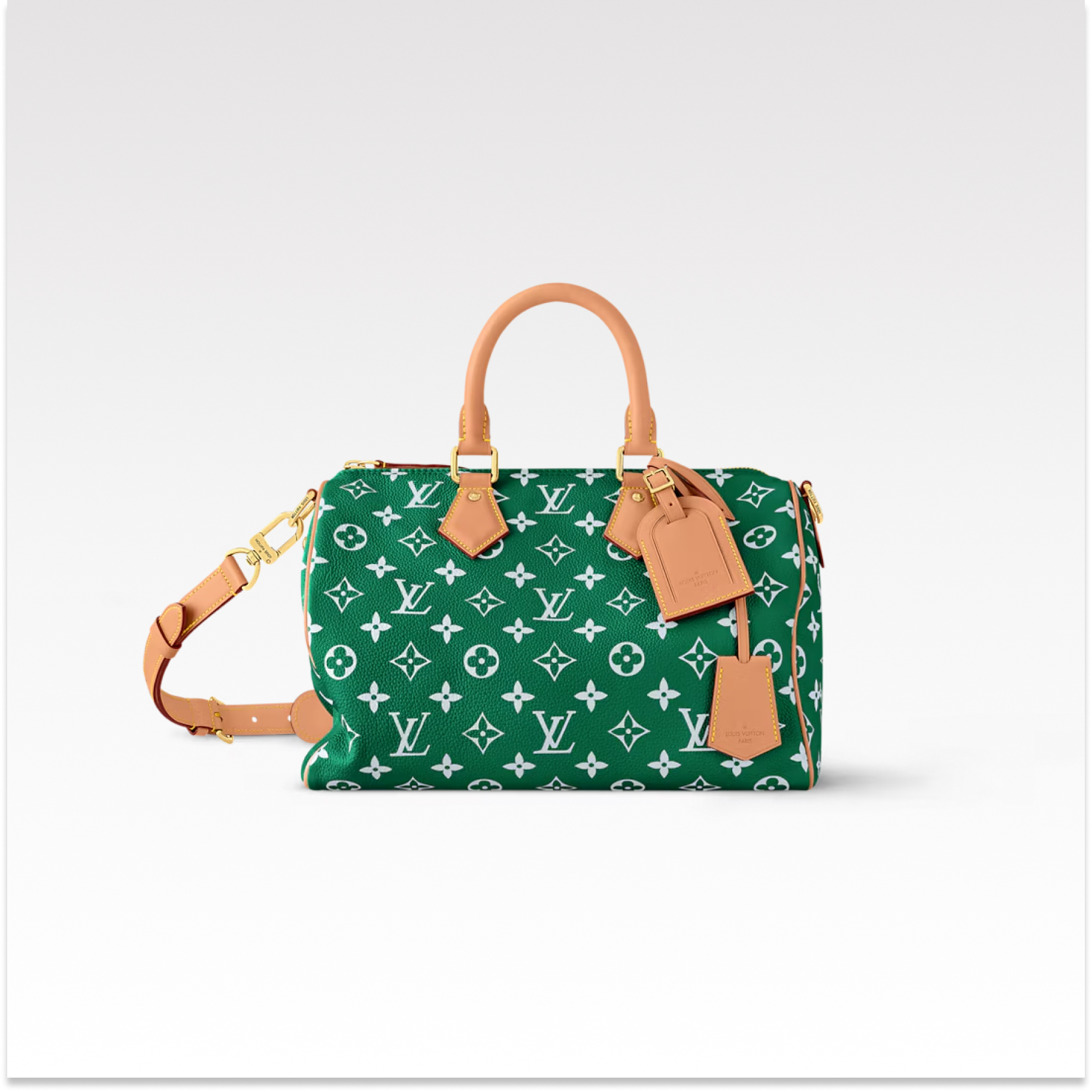 Designer SPEEDY P9 BANDOULIERE 30 HANDBAG Green - Bag - Gorchic - $137.99