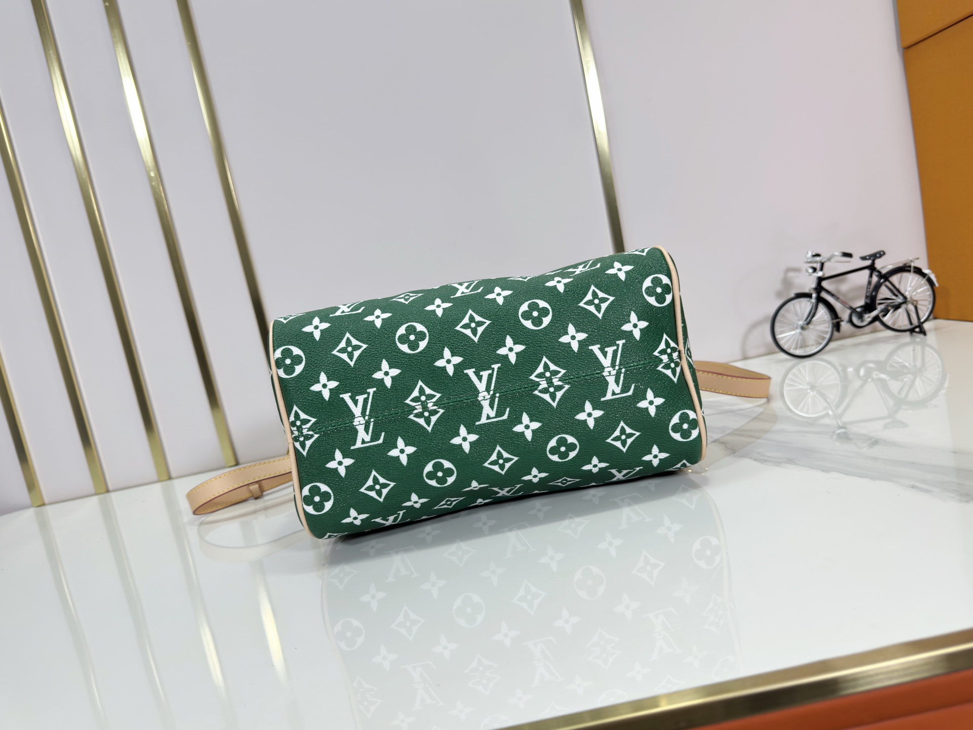 Designer SPEEDY P9 BANDOULIERE 30 HANDBAG Green - Bag - Gorchic - $137.99