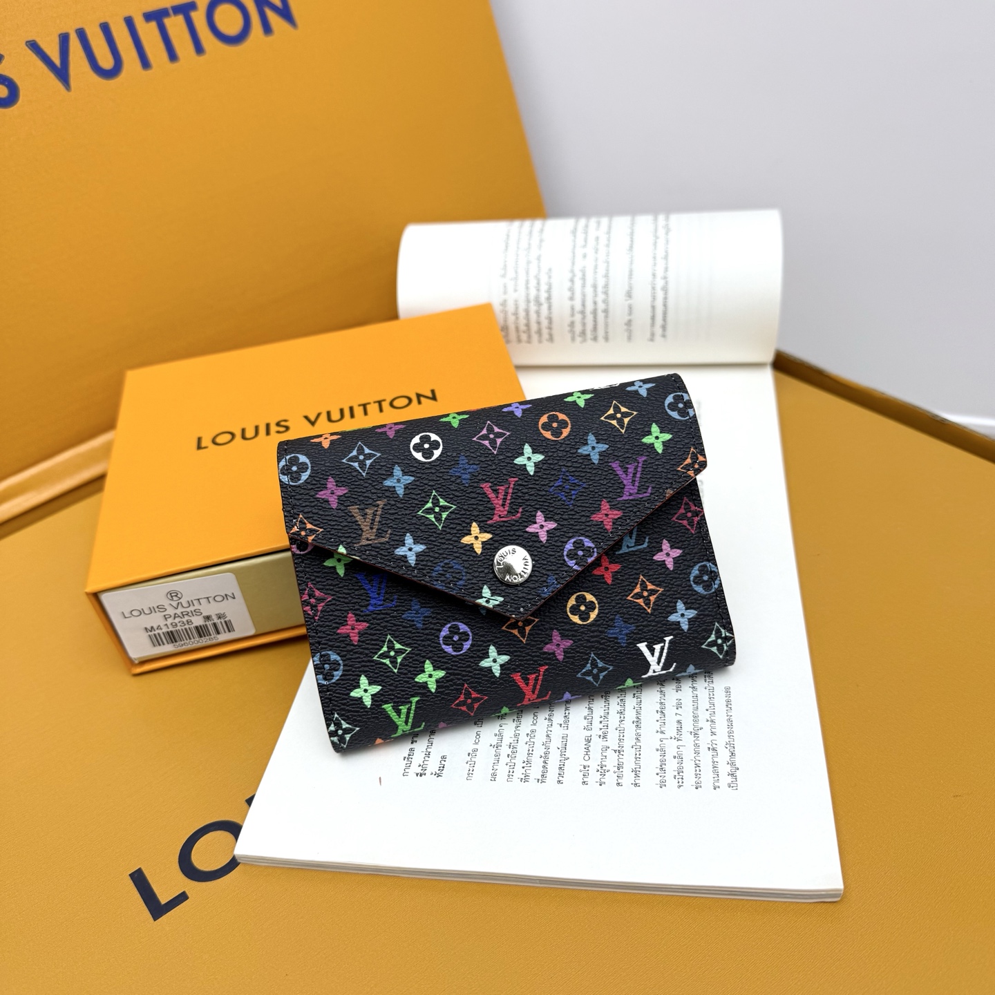 Designer x Murakami Victorine Wallet Small Wallet Monogram coated canvas - Black Multicolored - Gorchic - $85.99