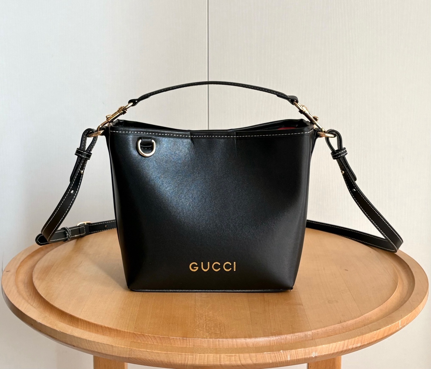 Double-G GG Emblem Bucket Bag - Black - Gorchic - $120.99