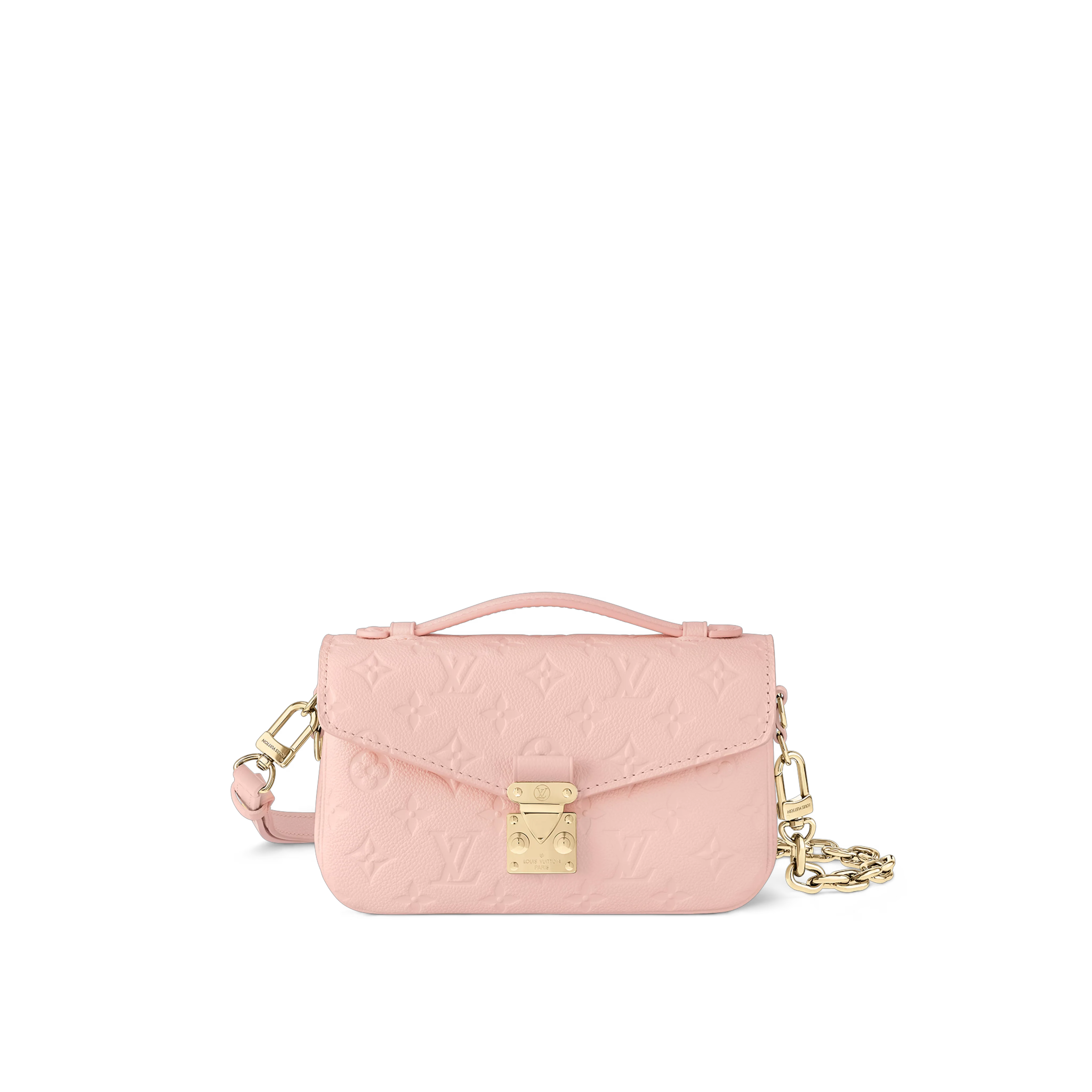 Designer Pochette Métis East West Embossed Soft Grain Cowhide - Pink - Gorchic - $116.99