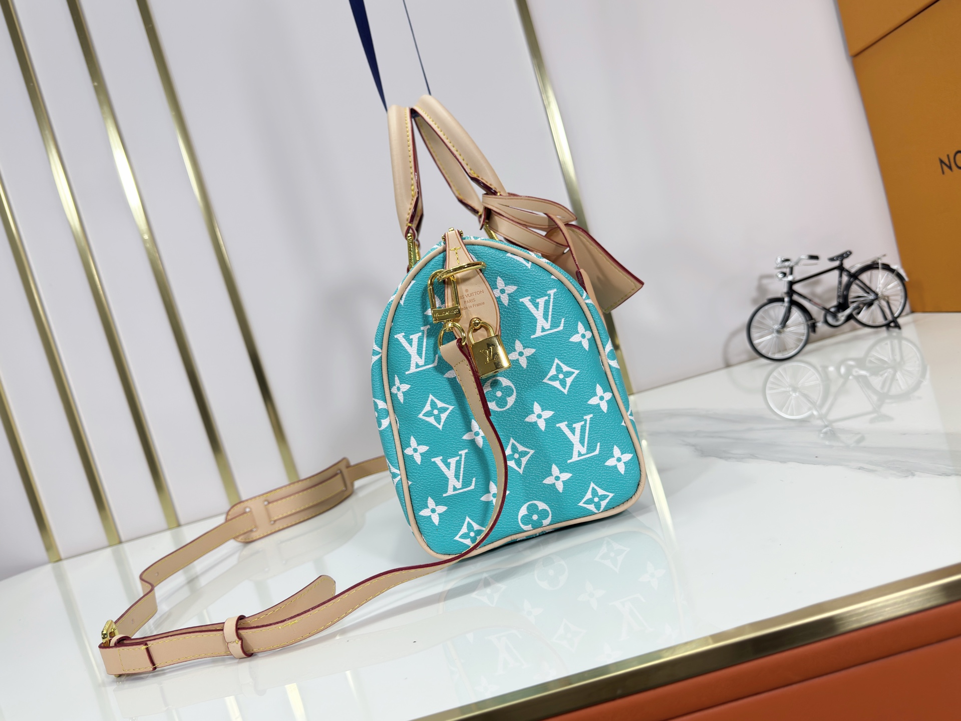 Designer Speedy P9 Bandoulière 25 Turquoise - Bag - Gorchic - $132.99