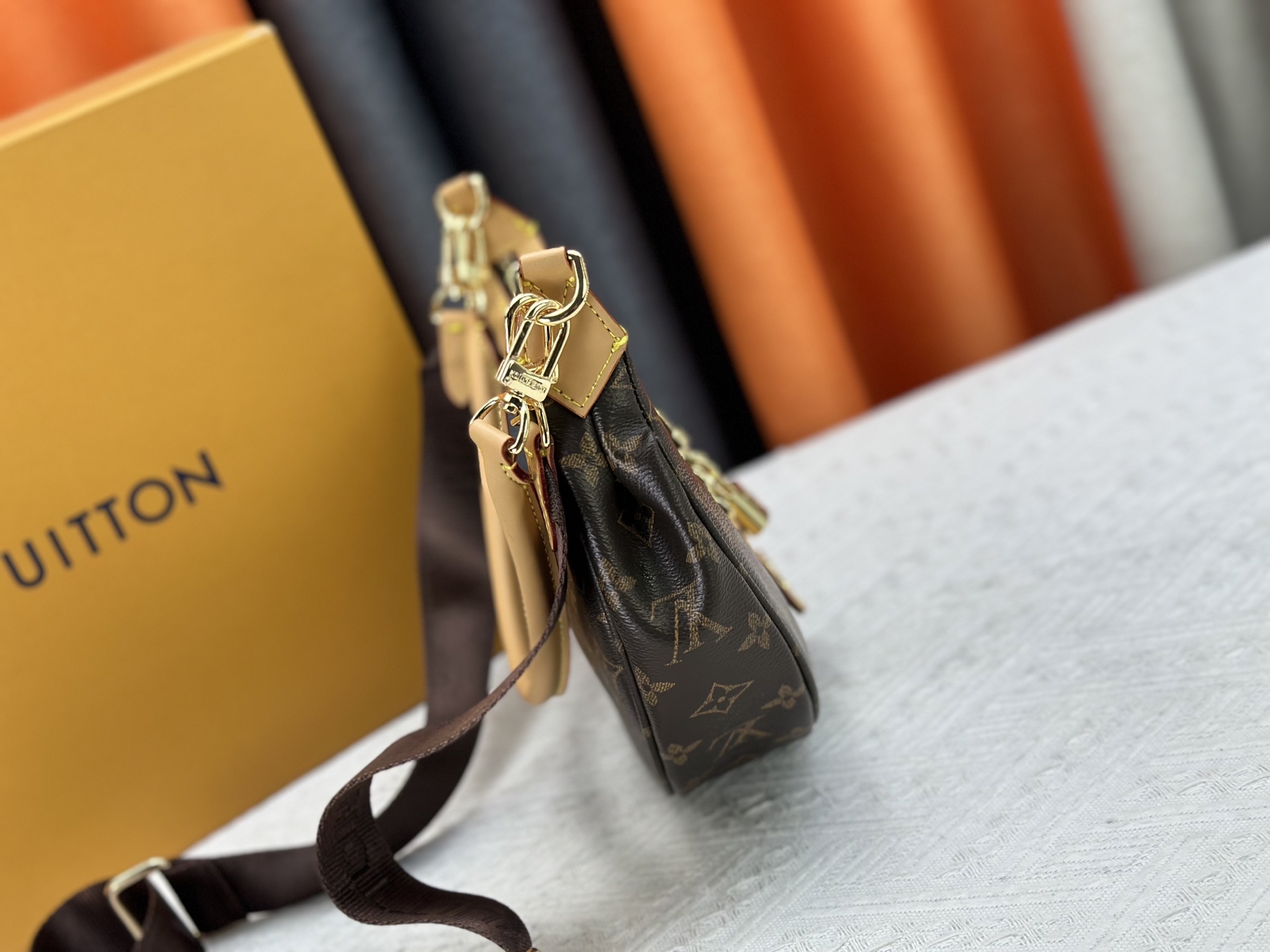 Designer Looping Monogram coated canvas - Brown - Gorchic - $120.99