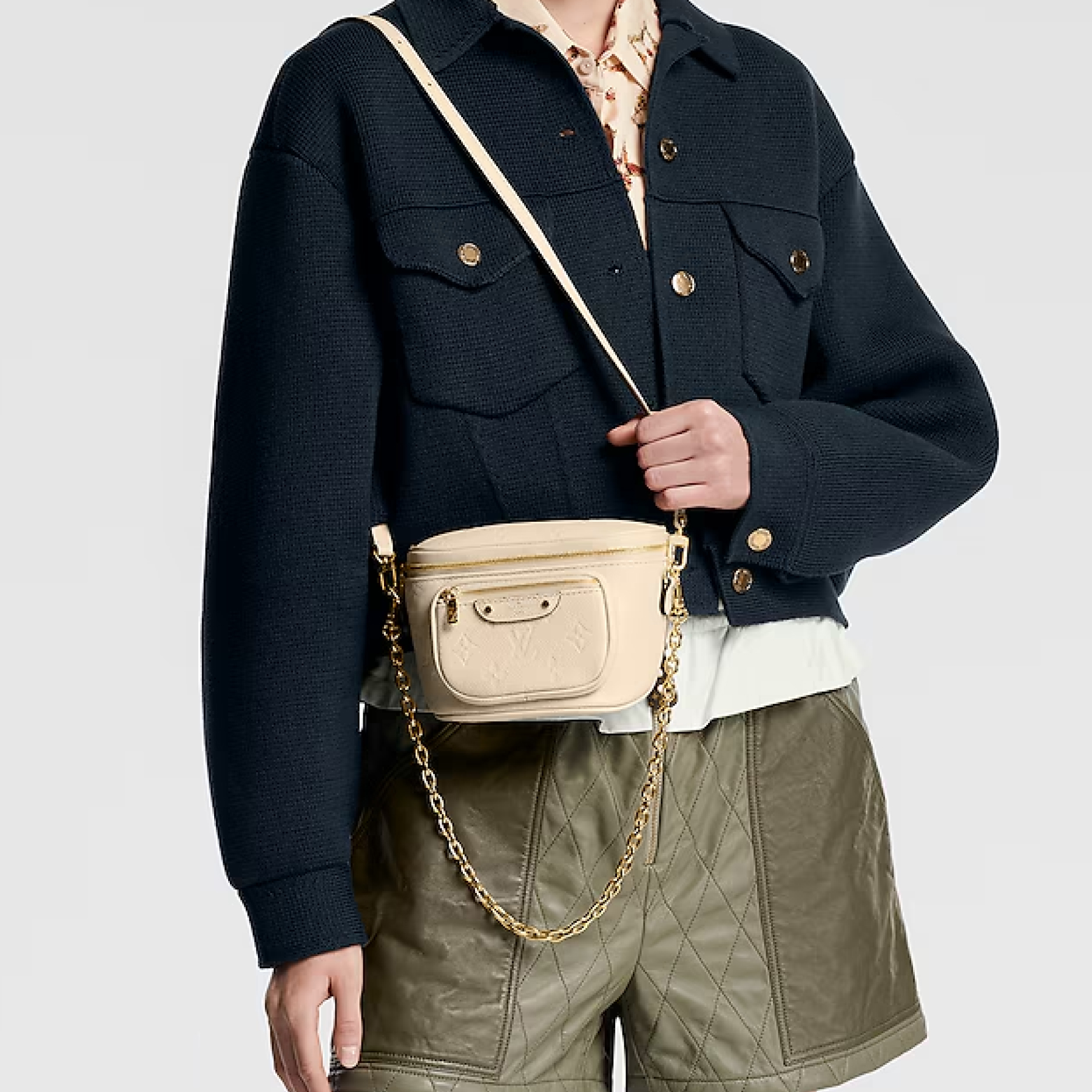 Designer Empreinte Monogram Leather Cream Mini Bumbag - Bag - Gorchic - $107.99