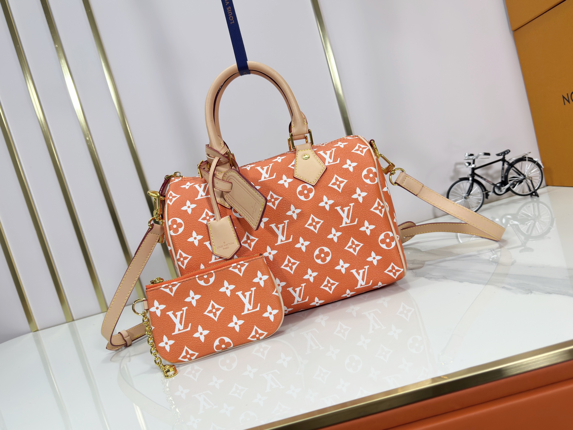 Designer Speedy P9 Bandoulière 40  Summer Peach - Bag - Gorchic - $141.99