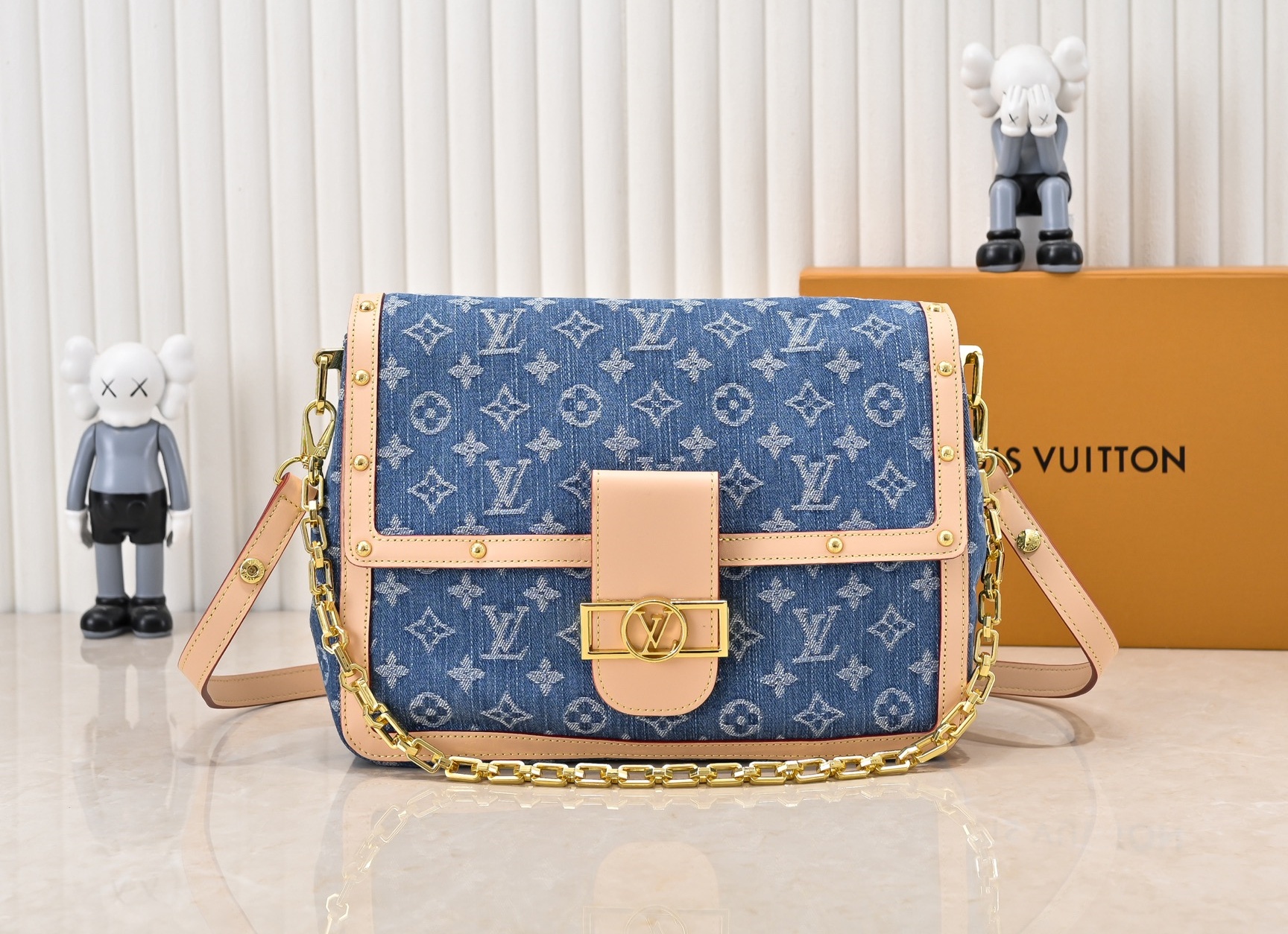 Designer Dauphine Soft GM Monogram denim - Denim Blue - Gorchic - $144.99