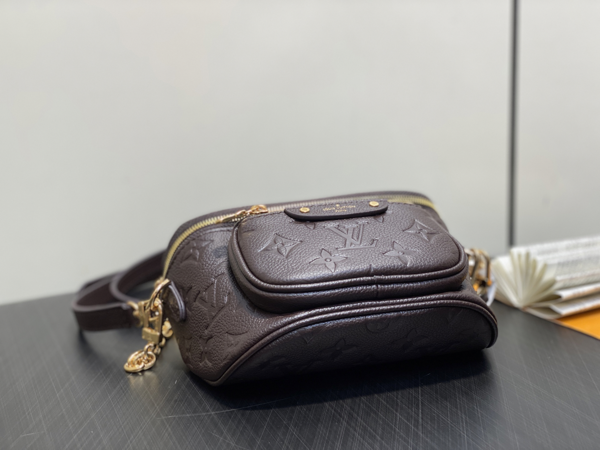 Designer Empreinte Monogram Leather Chocolate Mini Bumbag - Bag - Gorchic - $107.99