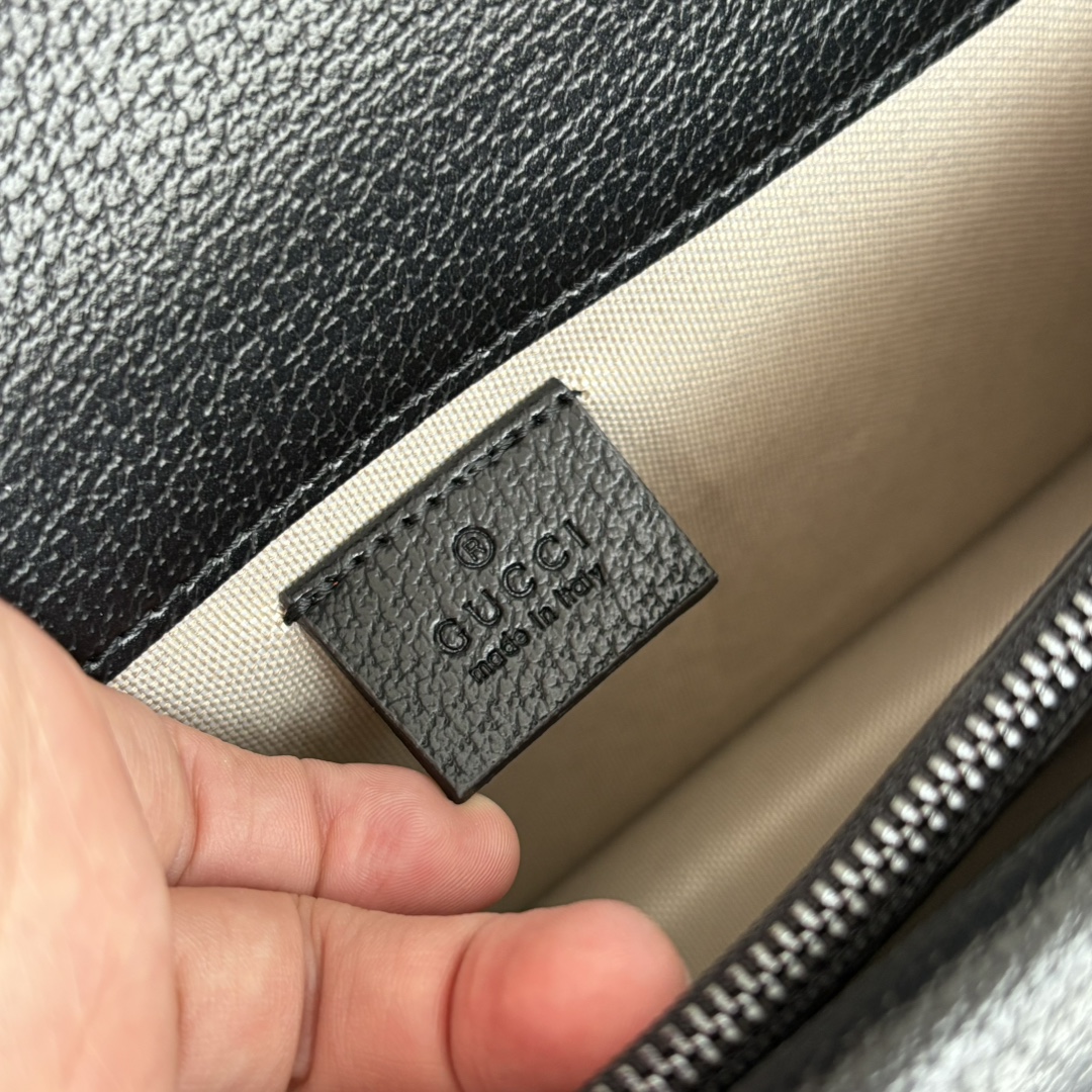 Double-G Dionysus Medium GG-Jacquard Shoulderbag - black - Gorchic - $124.99