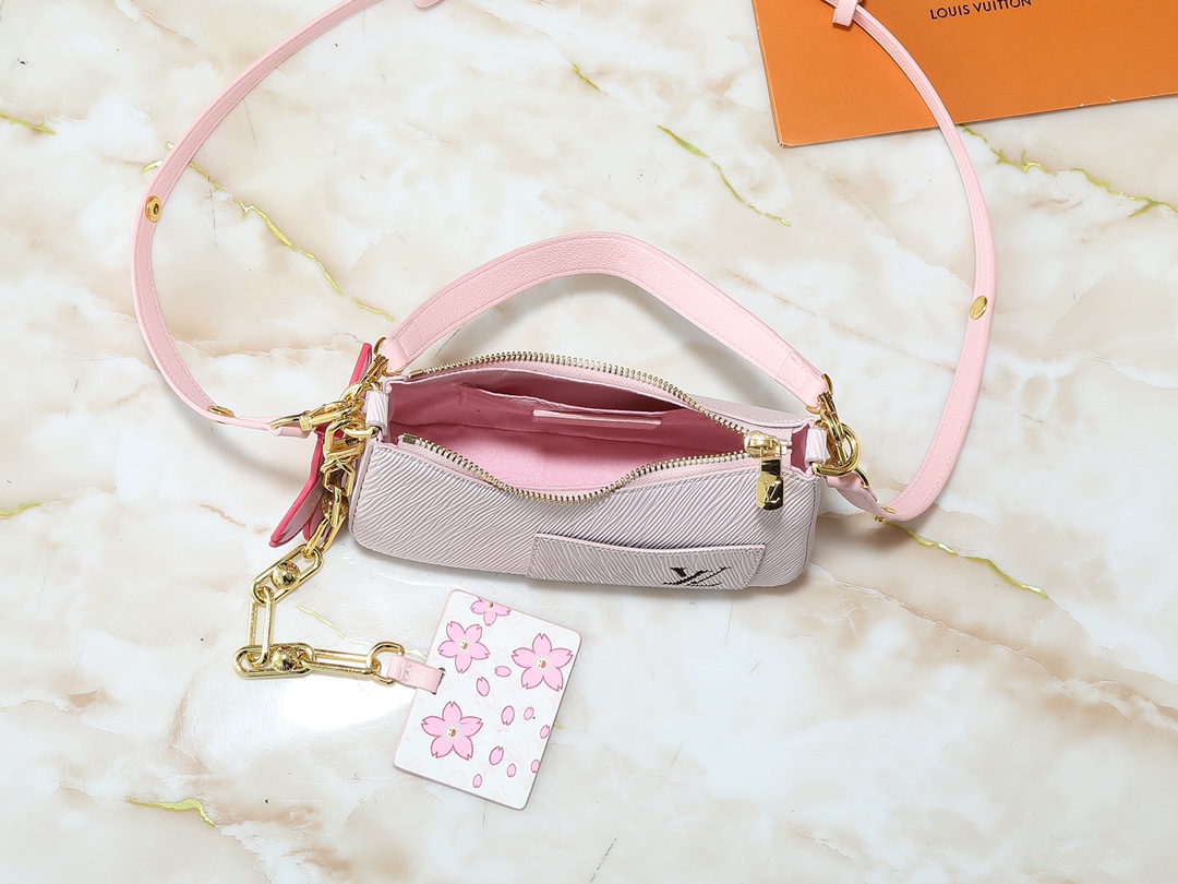 Designer LV x TM Marellini Epi grained cowhide leather - Cheeky Pink - Gorchic - $128.99