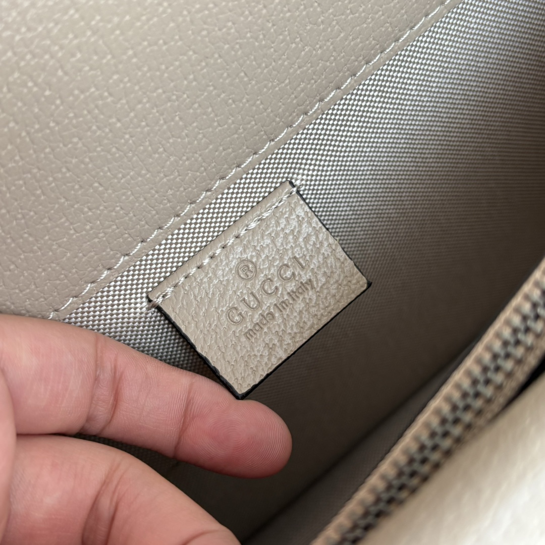 Double-G Dionysus Medium GG-Jacquard Shoulderbag - Beige and white - Gorchic - $124.99