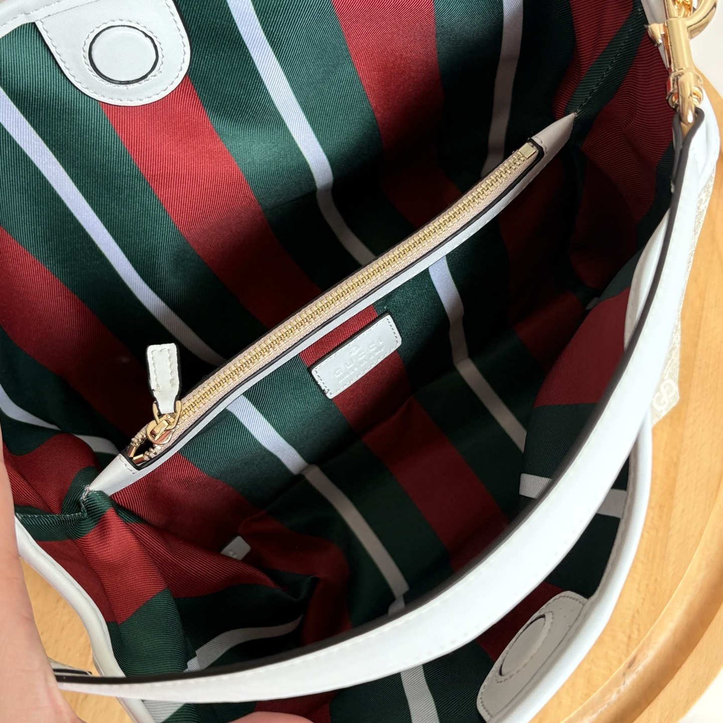 Double-G GG Emblem Bucket Bag - Off white - Gorchic - $120.99