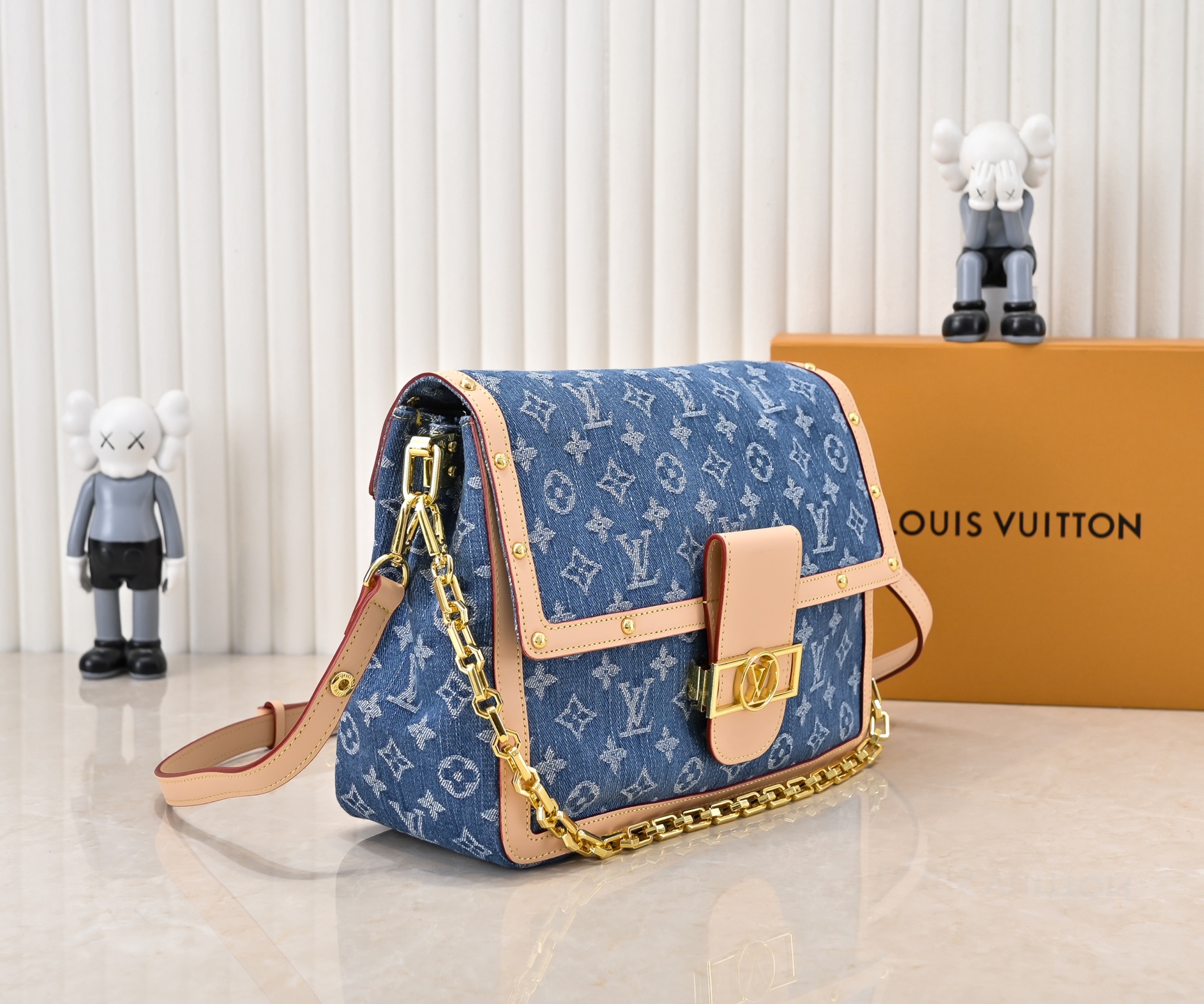 Designer Dauphine Soft GM Monogram denim - Denim Blue - Gorchic - $144.99