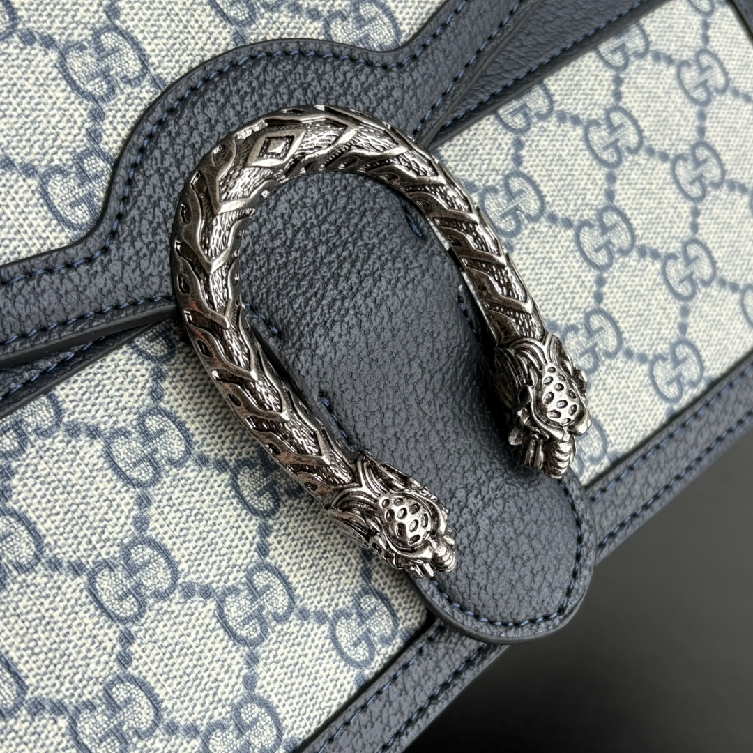 Double-G Dionysus bag GG Supreme - blue and beige - Gorchic - $124.99